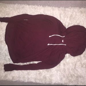 pacsun la hearts maroon comfy hoodie